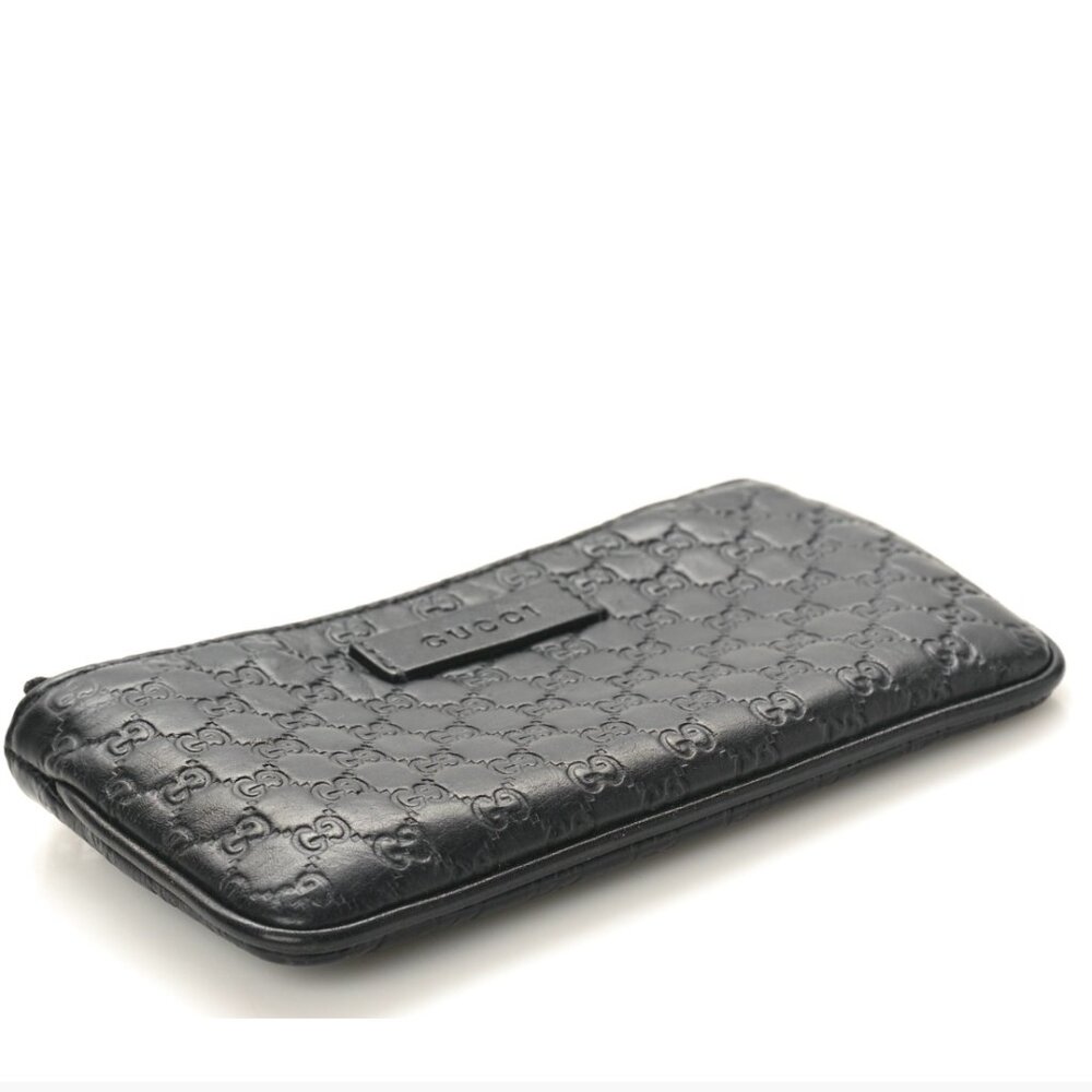 Gucci Microguccissima Key Ring Coin Case Black - Picture 3 of 8